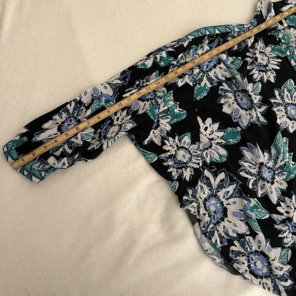 Free People Womens Good Vibrations Sunflower Print Boho Oversized Top Size Small - Picture 14 of 14